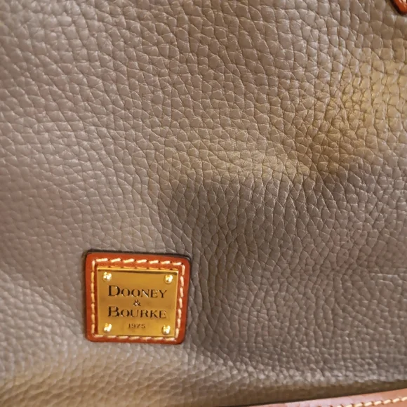 Dooney & Bourke Gray Satchel with Brown Accents - Picture 3 of 10